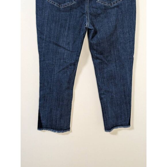 LOGO Lori Goldstein Straight Leg Raw Hem Jeans - Size 6 - Picture 6 of 8